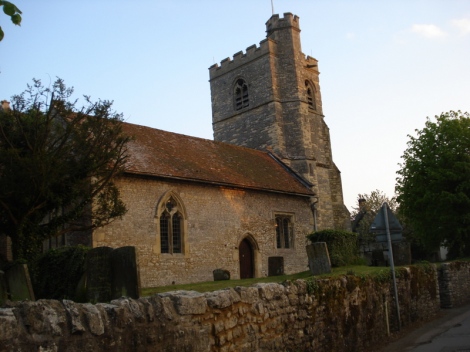 Die Dorfkirche von Cuddington. Eigenes Foto.