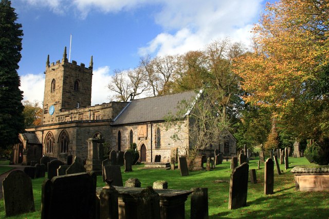 St Lawrence in Eyam (Derbyshire).    © Copyright Graham Hogg and   licensed for reuse under this Creative Commons Licence.