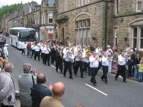 Brass Bands in Delph.   © Copyright Paul Anderson and licensed for reuse under this Creative Commons Licence.