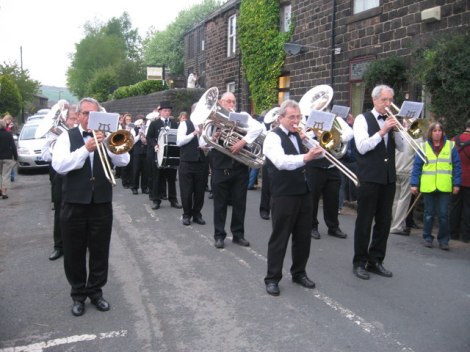 Brass Bands in Dobcross (Greater Manchester).   © Copyright Paul Anderson and licensed for reuse under this Creative Commons Licence.